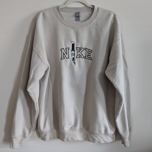 Nike Ghost Face "Scream" Embroidered Crewneck